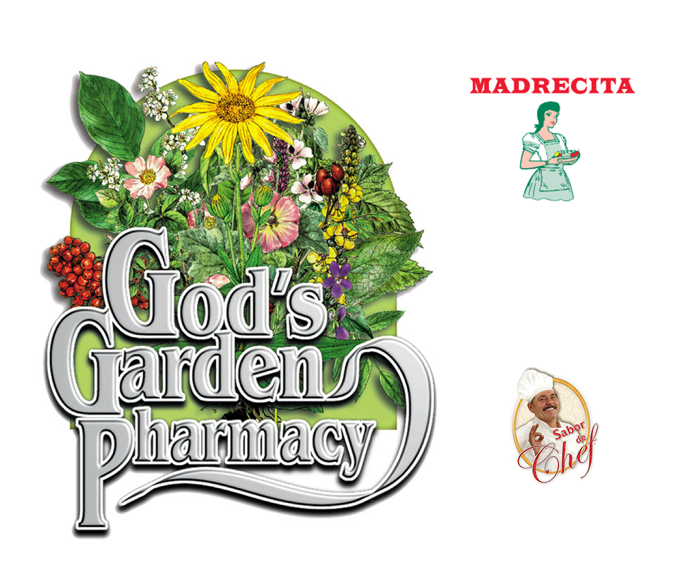 God's Garden Pharmacy Madrecita and Sabor de Chef logo