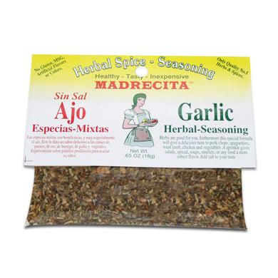 Salt Free Garlic Herbal Seasoning - ajo y especias mixtas sin sal