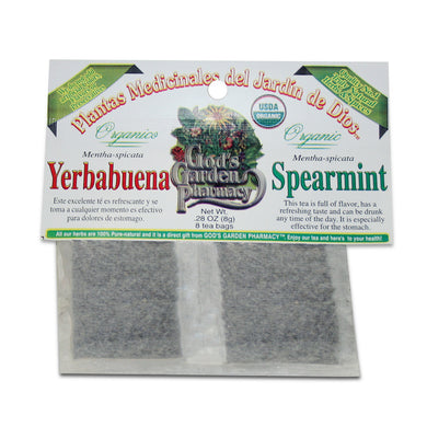 Organic Spearmint Herbal Tea - te de yerbabuena organica