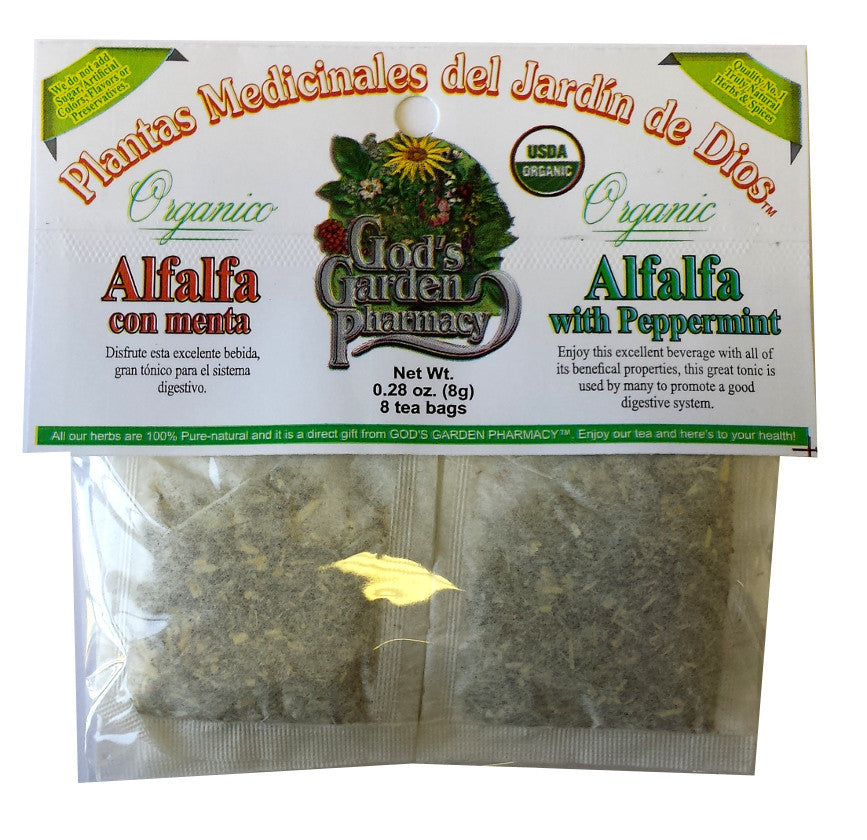Organic Alfalfa with Peppermint Herbal Tea 